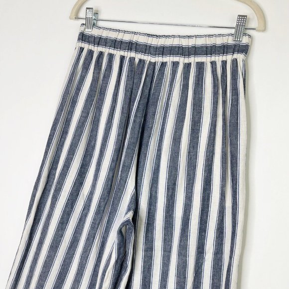 Madewell Linen Pants Size Small Pull On Wide Leg Cropped - Picture 8 of 11